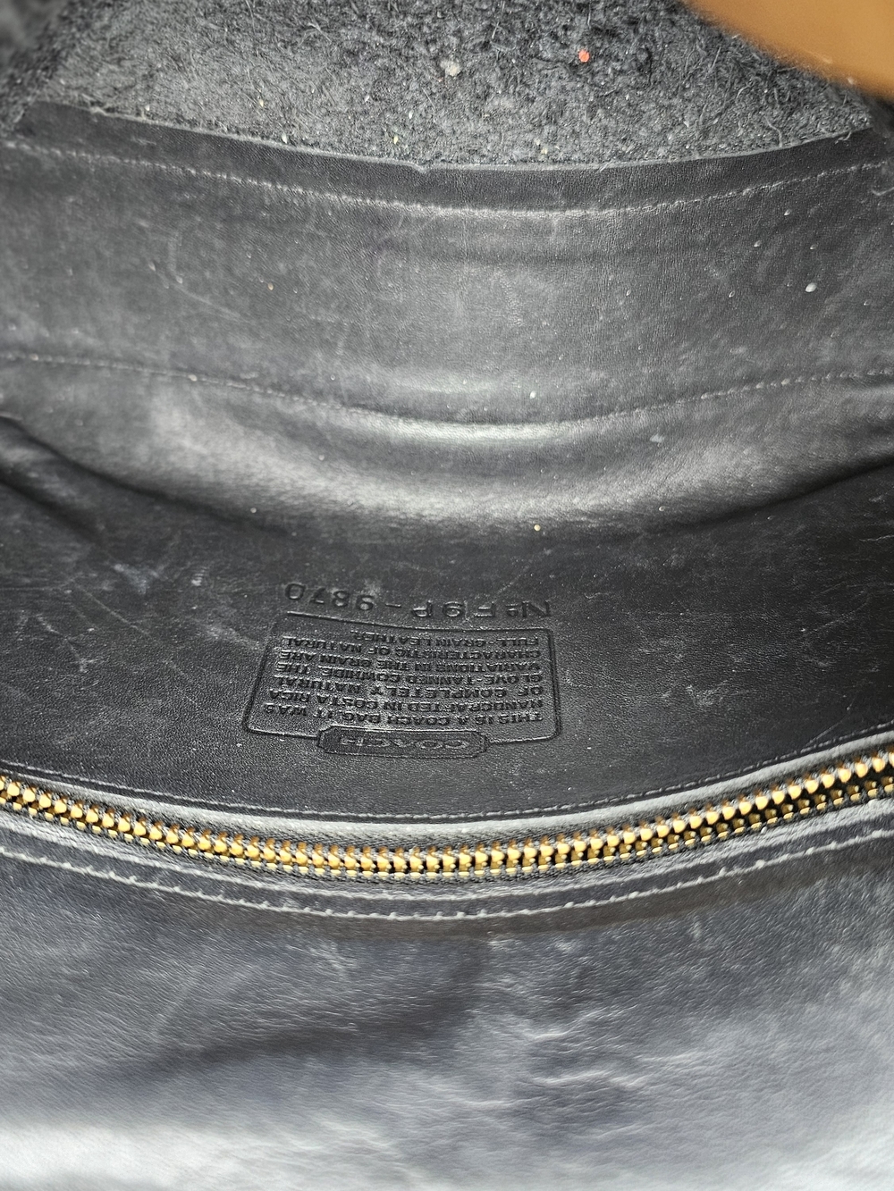 Vintage Coach Black Leather Crossbody - Picture 4 of 5